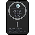 Acrab 10.000 mAh 15W magnetic wireless power bank with 20W PD - made from recycled plastic, solid black