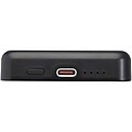 Acrab 5000 mAh 15W magnetic wireless power bank with 20W PD - made from recycled plastic, solid black