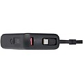 Acrux 10.000 mAh 35W tablet power bank with built in Type-C cable - made from recycled plastic, solid black