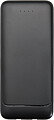 Adhil 10.000 mAh 10W recycled plastic power bank with 2 built-in cables, solid black