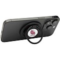Albali recycled plastic magnetic phone holder with ring stand, solid black