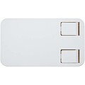Alfirk recycled plastic foldeable desk phone stand with bamboo details, white