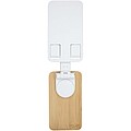 Alfirk recycled plastic foldeable desk phone stand with bamboo details, white