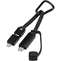 Algieba 65W 3-in-1 recycled aluminium charging cable with carabiner
