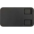 Alhena recycled plastic foldeable phone holder with metal desk stand, solid black