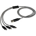 Alphecca recycled aluminium and RPET 5-in-1 charging cable