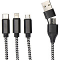 Alphecca recycled aluminium and RPET 5-in-1 charging cable