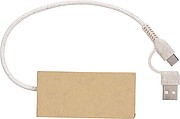 Aluminium and recycled paper USB hub Paulo