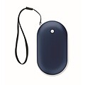 Aluminium electric hand warmer, blue