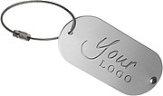 Aluminium luggage tag Silver