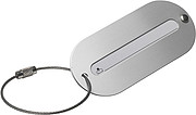 Aluminium luggage tag Silver
