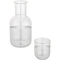 Amelie glass carafe and cup set, transparent