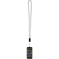 Anser recycled plastic smartphone lanyard with 27W 5-in-1 built-in cable, black