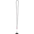 Anser recycled plastic smartphone lanyard with 27W 5-in-1 built-in cable, white