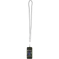 Anser recycled plastic smartphone lanyard with 27W 5-in-1 built-in cable, white