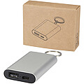 Arcturus 2000 mAh recycled aluminium power bank with keychain