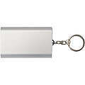 Arcturus 2000 mAh recycled aluminium power bank with keychain