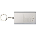 Arcturus 2000 mAh recycled aluminium power bank with keychain