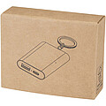 Arcturus 2000 mAh recycled aluminium power bank with keychain