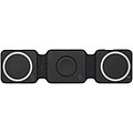 Armus 3-in-1 15W recycled plastic foldable wireless charger, black