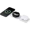 Armus 3-in-1 15W recycled plastic foldable wireless charger, white