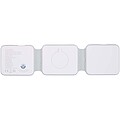 Armus 3-in-1 15W recycled plastic foldable wireless charger, white