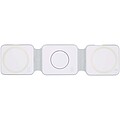 Armus 3-in-1 15W recycled plastic foldable wireless charger, white