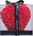 Artificial roses in heart shape, red
