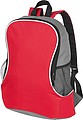 Backpack with side compartments, red