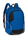Backpack, zippered main compartment and zippered front compartment,colour blue, black