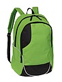 Backpack, zippered main compartment,colour black, light green