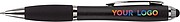 Ballpen with black ink and rubber tip. Black