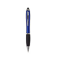 Ballpen with black ink and rubber tip. Blue