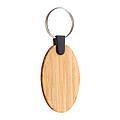 bamboo keyring, oval