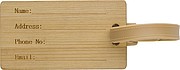 Bamboo luggage tag Shawn