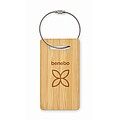 Bamboo luggage tag, wood