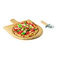 Bamboo pizza board & cutter