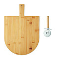 Bamboo pizza board & cutter