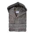 Bathrobe De Luxe Hooded velour, 450 gr./m2, Taupe S/M