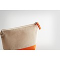 Bicolour cotton cosmetic bag