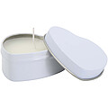 Blissful heart-shaped tin candle with vanilla aroma