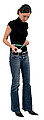 Body measuring tape to determine Body Mass Index, 150cm, packed in a gift box,colour white