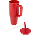 Brady 900 ml RCS certified insulated tumbler with silicone straw, red