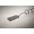 Braided magnetic cable in RPET, black