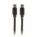Braided magnetic cable in RPET, black