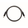 Braided magnetic cable in RPET, white/black
