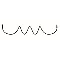 Braided magnetic cable in RPET, white/black