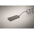 Braided magnetic cable in RPET, white/black