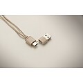 Cable set in case, beige