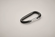 Carabiner clip in aluminium.